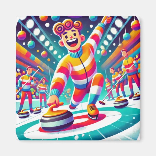 カーリンお洒落グおもしろい・スポーツ マグネット (正面)