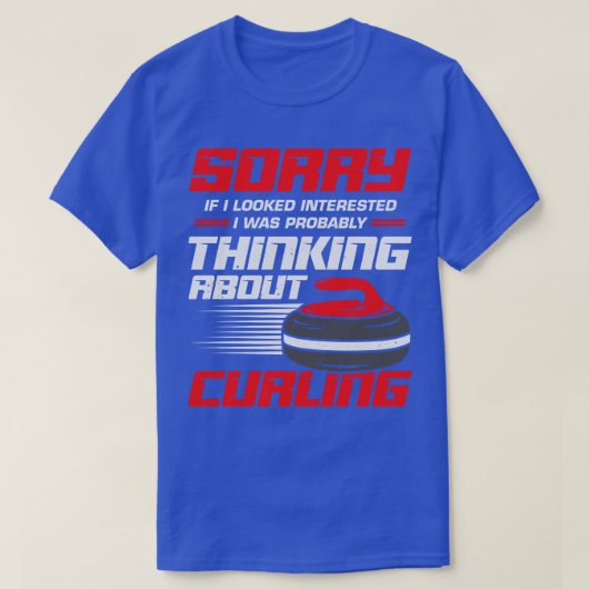 カーリングおもしろいプレーヤースポーツカーラーギフト Tシャツ (デザイン正面)