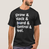 カーリングおもしろいミームドローhack board control peel tシャツ (正面)