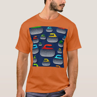カーリングおもしろいラバーカーリングパターン引用文 Tシャツ