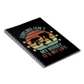 カーリングおもしろい諺アイススポーツレトロヴィンテージ ノートブック (右側)