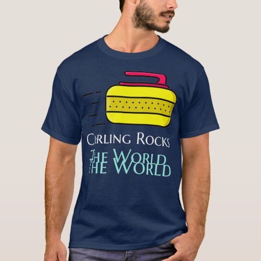 カーリングが世界を揺り動かす Tシャツ (正面)