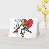 カーリングが大好き カード (黄色い花)