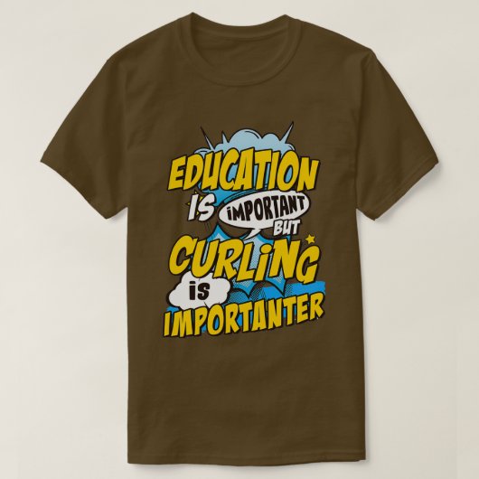 カーリングが重要 Tシャツ (デザイン正面)