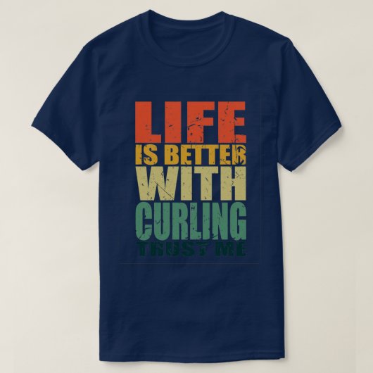 カーリングことわざおもしろい6 Tシャツ (デザイン正面)