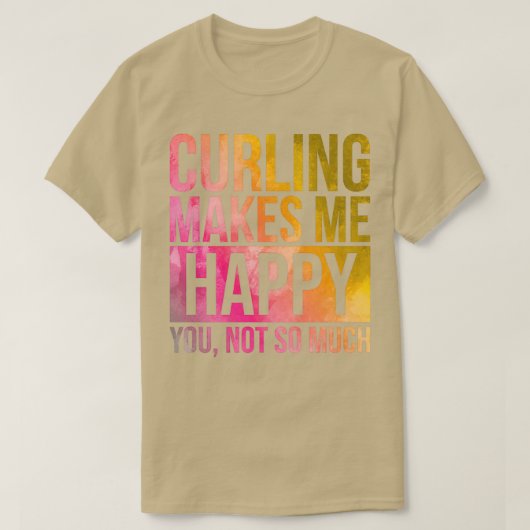 カーリングで水彩を楽しめる Tシャツ (デザイン正面)