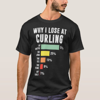 カーリングで負ける理由が面白いカーリンググッズ Tシャツ