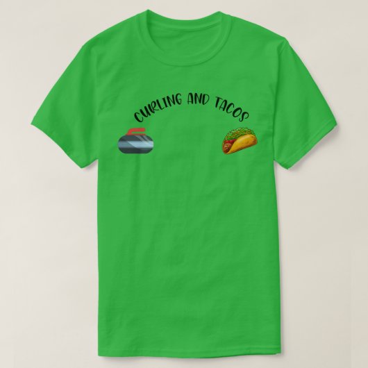 カーリングとタコスTシャツクラシック必須Tシャツ Tシャツ (デザイン正面)