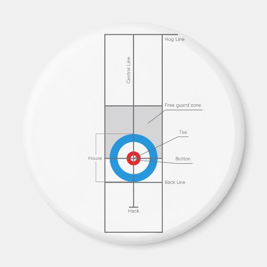 カーリングの精神 マグネット (正面)