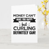 カーリングは幸せなギフトをおもしろい作る カード (黄色い花)