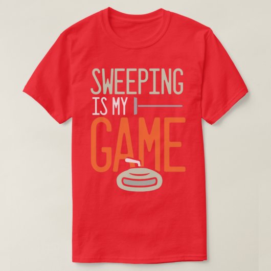 カーリングアイスウィンタースポーツスウィーパースウィープニングカーラー Tシャツ (デザイン正面)