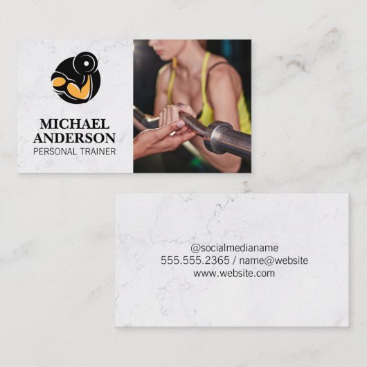 カーリングウェイトロゴ | トレーニングセッション 名刺 (正面/裏面)