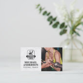 カーリングウェイトロゴ | フィットネスセンターロゴ 名刺 (スタンド正面)