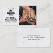 カーリングウェイトロゴ | フィットネスセンターロゴ 名刺 (正面/裏面)