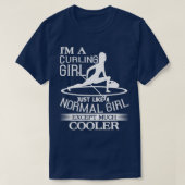 カーリングカッコいいガールアイススポーツ引用文ギフト Tシャツ (デザイン正面)