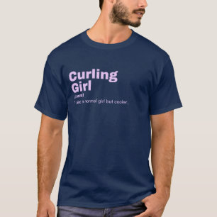 カーリングガールカーリング Tシャツ