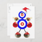 カーリングクリスマス シーズンポストカード (正面/裏面)