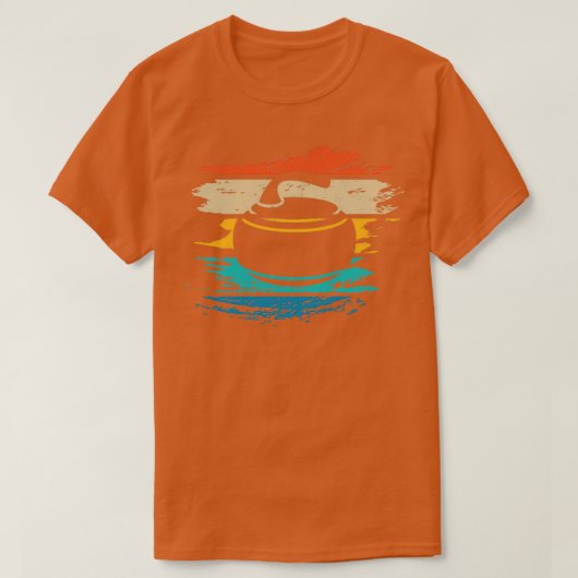 カーリングゲームのカーリングプレーヤー Tシャツ (デザイン正面)