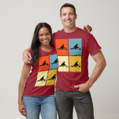 カーリングシャツカラフルレトロ Tシャツ (ユニセックス)