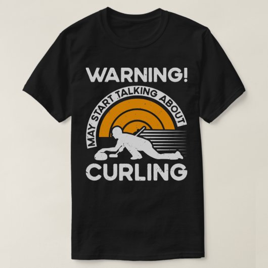 カーリングショーター1のカーリングストッキング Tシャツ (デザイン正面)
