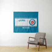 カーリングシートカーリングストーン タペストリー (インサイチュ(横))