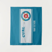 カーリングシートカーリングストーン タペストリー (正面)