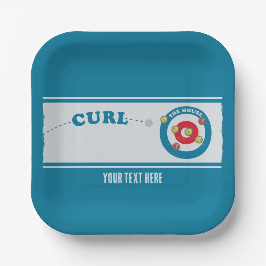 カーリングシートカーリングストーン ペーパープレート (正面)