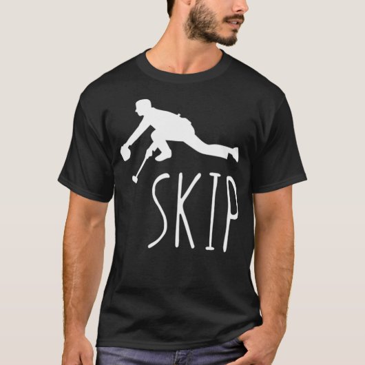 カーリングスキッおもしろいプカークールラーギフト Tシャツ (正面)