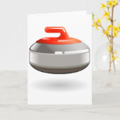 カーリングストーンのグリーティングカード カード (黄色い花)