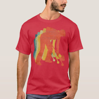カーリングストーンアイスレトロヴィンテージカラー Tシャツ