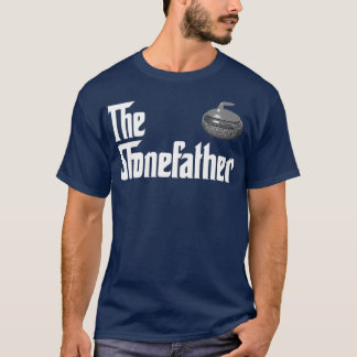カーリングストーンロックギフトファーザーデイウィンター Tシャツ