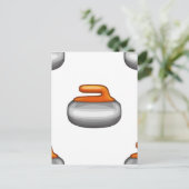 カーリングストーン絵文字 ポストカード (スタンド正面)