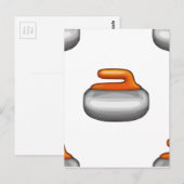 カーリングストーン絵文字 ポストカード (正面/裏面)