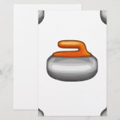 カーリングストーン絵文字 便箋 (正面/裏面)