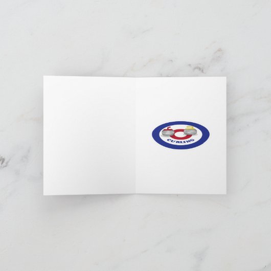 カーリングハウスとカーリングストーンズの上面 カード (内部)