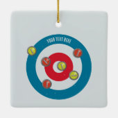 カーリングハウスとカーリングストーンズの上面 セラミックオーナメント (裏面)