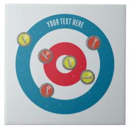 カーリングハウスとカーリングストーンズの上面 タイル