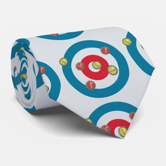 カーリングハウスとカーリングストーンズの上面 ネクタイ (ロール)