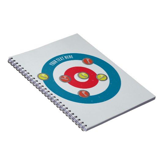 カーリングハウスとカーリングストーンズの上面 ノートブック (右側)