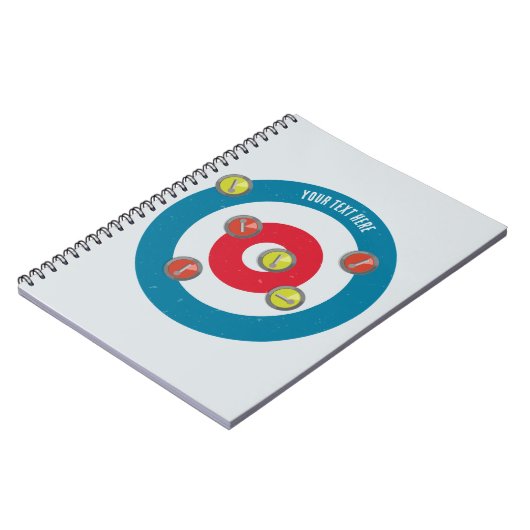 カーリングハウスとカーリングストーンズの上面 ノートブック (左側)