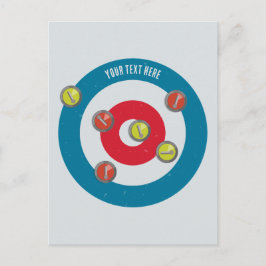 カーリングハウスとカーリングストーンズの上面 ポストカード