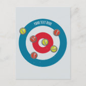 カーリングハウスとカーリングストーンズの上面 ポストカード (正面)