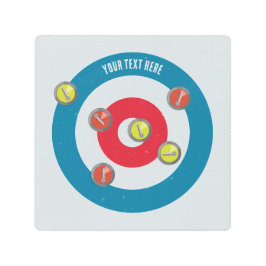 カーリングハウスとカーリングストーンズの上面 メタルプリント