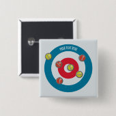 カーリングハウスとカーリングストーンズの上面 缶バッジ (正面&裏面)