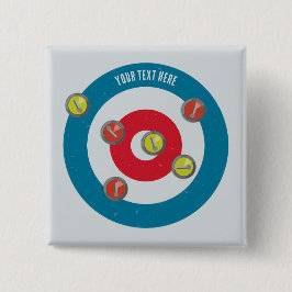 カーリングハウスとカーリングストーンズの上面 缶バッジ