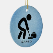 カーリングパーソナライズされたオーナメント セラミックオーナメント (右)