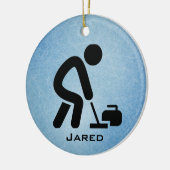 カーリングパーソナライズされたオーナメント セラミックオーナメント (左)