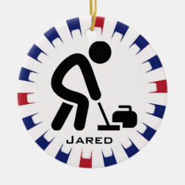 カーリングパーソナライズされたオーナメント セラミックオーナメント