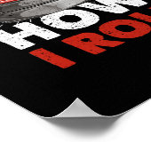 カーリングプレーヤーファンウィンタースポーツカーラー ポスター (角)