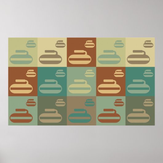 カーリングポップ・アートのアート ポスター (正面)